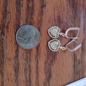 Heart Crystal dangle earrings